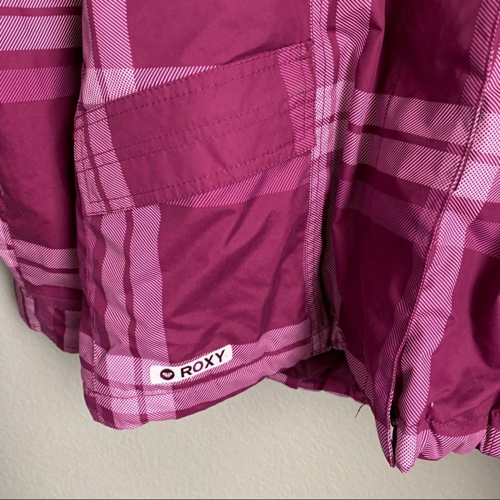 Roxy Women's Small Plaid Snowboarding Jacket - Picture 4 of 14